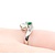 Ring Pear Shape Bi-Pass .84ctw Pear & Baguette Diamonds .50ct Emerald 900pt Sz6 6.05g 125030015