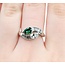 Ring Pear Shape Bi-Pass .84ctw Pear & Baguette Diamonds .50ct Emerald 900pt Sz6 6.05g 125030015