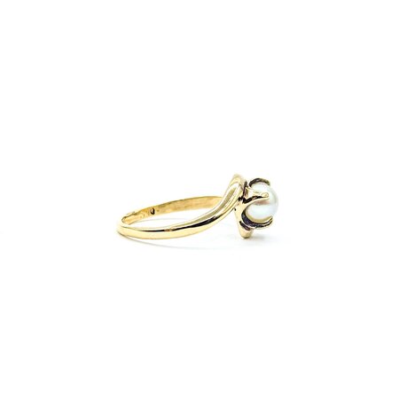 Ring Bi-Pass 5mm Pearl 10ky Sz3.5 1.56g 125030018