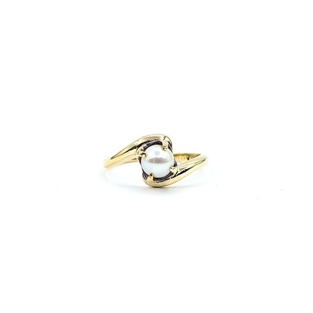 Ring Bi-Pass 5mm Pearl 10ky Sz3.5 1.56g 125030018