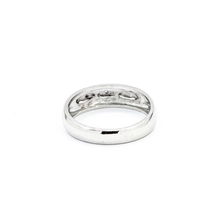 Ring 3 Stone .015ctw Single Cut Diamonds 14kw Sz6 3.12g 225020017