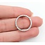 Pendant Circle .33ctw Round Diamonds 14kw 20mm 2.26g 225030092