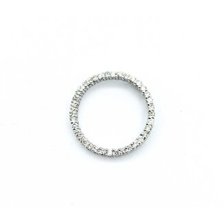 Pendant Circle .33ctw Round Diamonds 14kw 20mm 2.26g 225030092
