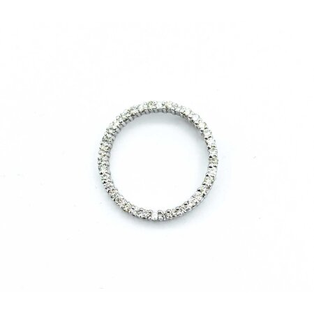 Pendant Circle .33ctw Round Diamonds 14kw 20mm 2.26g 225030092