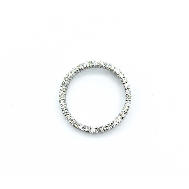 Pendant Circle .33ctw Round Diamonds 14kw 20mm 2.26g 225030092