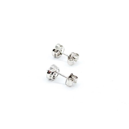 Earrings .12ctw Round Diamonds .40ctw Sapphires 14kw 6.5mm 1.56g 225030055
