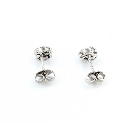 Earrings .12ctw Round Diamonds .40ctw Sapphires 14kw 6.5mm 1.56g 225030055
