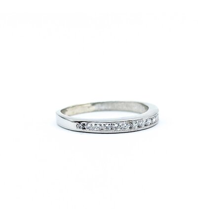 Ring Wedding Band .21ctw Round Diamonds Platinum Sz7 4.13g 225030045