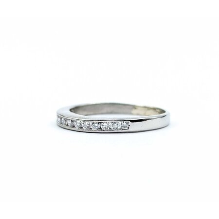 Ring Wedding Band .21ctw Round Diamonds Platinum Sz7 4.13g 225030045