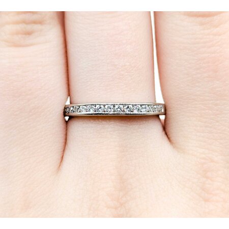 Ring Wedding Band .21ctw Round Diamonds Platinum Sz7 4.13g 225030045