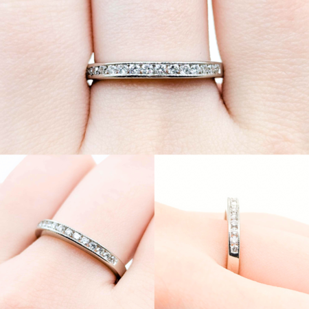 Ring Wedding Band .21ctw Round Diamonds Platinum Sz7 4.13g 225030045