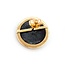 Earrings Carved Onyx 14ky 17mm 5.01g 225030118