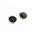 Earrings Carved Onyx 14ky 17mm 5.01g 225030118