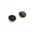 Earrings Carved Onyx 14ky 17mm 5.01g 225030118