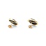 Earrings Carved Onyx 14ky 17mm 5.01g 225030118