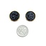 Earrings Carved Onyx 14ky 17mm 5.01g 225030118