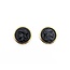 Earrings Carved Onyx 14ky 17mm 5.01g 225030118