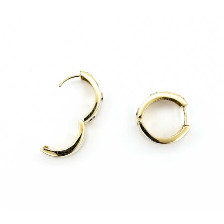 Earrings Hoops with Screw Accents 10ky 17x8mm 3.10g 225030114