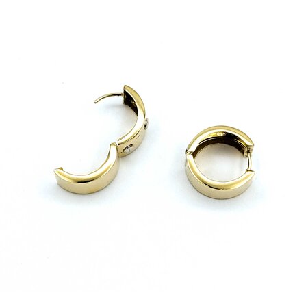 Earrings Hoops with Screw Accents 10ky 17x8mm 3.10g 225030114
