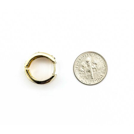 Earrings Hoops with Screw Accents 10ky 17x8mm 3.10g 225030114