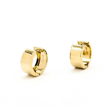 Earrings Hoops with Screw Accents 10ky 17x8mm 3.10g 225030114