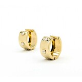  Earrings Hoops with Screw Accents 10ky 17x8mm 3.10g 225030114