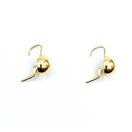 Earrings Half Ball Earrings 14ky 12mm 2.37g 225030117