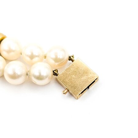 Bracelet 1.35ctw Round Diamonds 8mm Pearl 14ky 43.1g 225020013