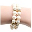 Bracelet 1.35ctw Round Diamonds 8mm Pearl 14ky 43.1g 225020013