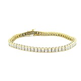  Bracelet Channel Set 9.12ctw Princess Diamond 14ky 7.25" 18.0g 225030065