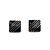 Earrings Square Inlaid Onyx 14ky 18mm 8.49g 225030119