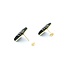 Earrings Square Inlaid Onyx 14ky 18mm 8.49g 225030119