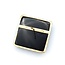 Earrings Square Inlaid Onyx 14ky 18mm 8.49g 225030119