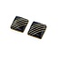 Earrings Square Inlaid Onyx 14ky 18mm 8.49g 225030119