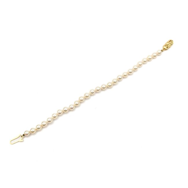 Bracelet Individually Knotted 5.5mm Pearls 14ky 7" 8.18g 225030126