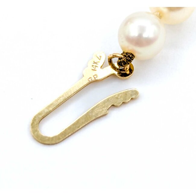 Bracelet Individually Knotted 5.5mm Pearls 14ky 7" 8.18g 225030126