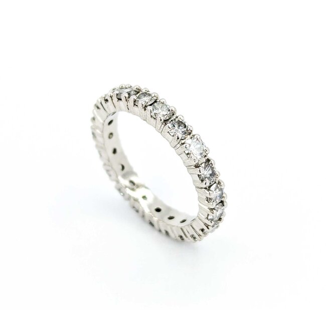 Ring Eternity 1.24ctw Round Diamonds 14kw Sz4.5 4.30g 225040001