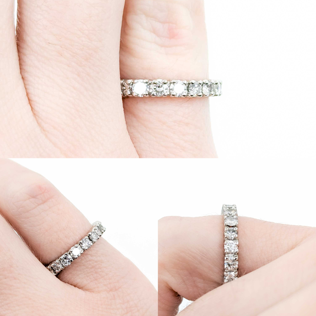 Ring Eternity 1.24ctw Round Diamonds 14kw Sz4.5 4.30g 225040001