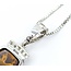 Pendant W/Chain .30ctw Round Diamonds 30x16mm Austrailian Boulder Opal 18kw/14kw Chain 55x18mm 20" 22.6g 225030059