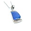 Pendant W/Chain .30ctw Round Diamonds 30x16mm Austrailian Boulder Opal 18kw/14kw Chain 55x18mm 20" 22.6g 225030059