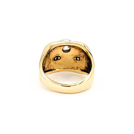 Ring Shriner .77ct Round Old Euro Diamond 14ky Sz9.5 10.92g 225030098