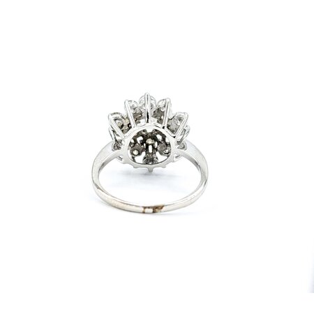 Ring Cluster 2.00ctw Round Diamonds 14kw 17x15.5 sz7.5 4.2g 225030140
