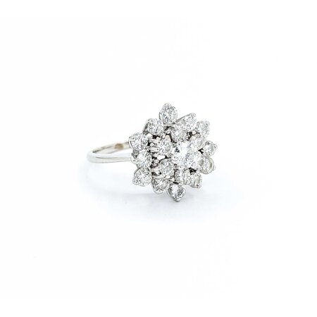 Ring Cluster 2.00ctw Round Diamonds 14kw 17x15.5 sz7.5 4.2g 225030140