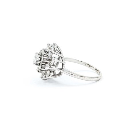 Ring Cluster 2.00ctw Round Diamonds 14kw 17x15.5 sz7.5 4.2g 225030140