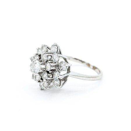 Ring Cluster 2.00ctw Round Diamonds 14kw 17x15.5 sz7.5 4.2g 225030140