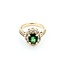 Ring Halo .84ctw Round Diamonds 1.50ctw Tourmaline 14ky 13.25x12.5 Sz7 6.47g 225030141