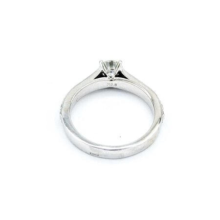 Ring GIA: 6183925358 0.57Ct Round Diamonds .48ctw 14kw 5.3mm sz6.25 4.4g 225030135