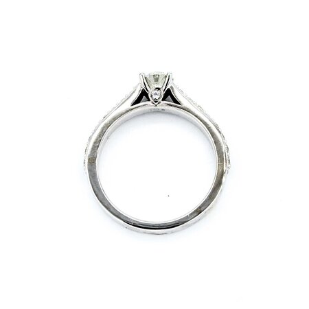 Ring GIA: 6183925358 0.57Ct Round Diamonds .48ctw 14kw 5.3mm sz6.25 4.4g 225030135