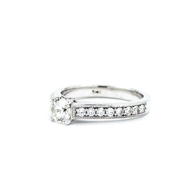 Ring GIA: 6183925358 0.57Ct Round Diamonds .48ctw 14kw 5.3mm sz7 4.4g 225030135