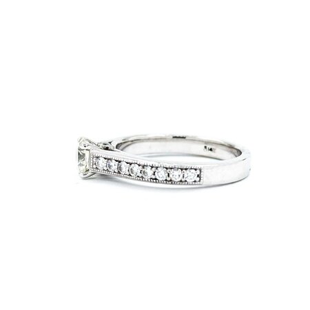 Ring GIA: 6183925358 0.57Ct Round Diamonds .48ctw 14kw 5.3mm sz6.25 4.4g 225030135